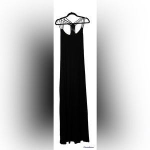 Cynthia Rowley Size Medium Long Black Cotton Dress